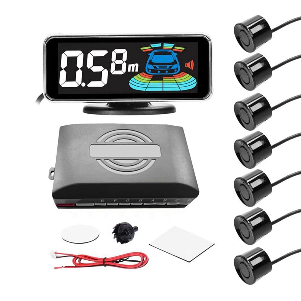 Sondes Système de Radar de Recul Arrière Affichage LCD Capteur de Stationnement de Voiture Détection de Distance Buzzer D'Avertissement Sonore