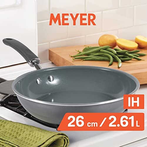 Image of Meyer Anzen Ceramic Coated 2 Piece Cookwar Set -Frypan + Interchangeable Glass Lid, 26cm