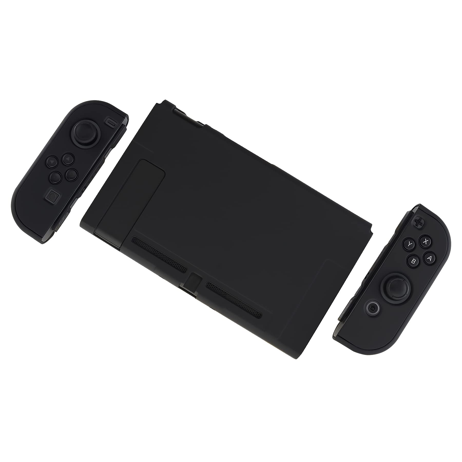 eXtremeRate PlayVital Cover Custodia Protettiva per Nintendo Switch, Copertura Rigida Case Separabile Accessori per Joycon Controller Console, Nero