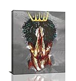 Black Queen Women Wall Art African American Painting Funny Artworks Gray Pictures Matte Giclee...
