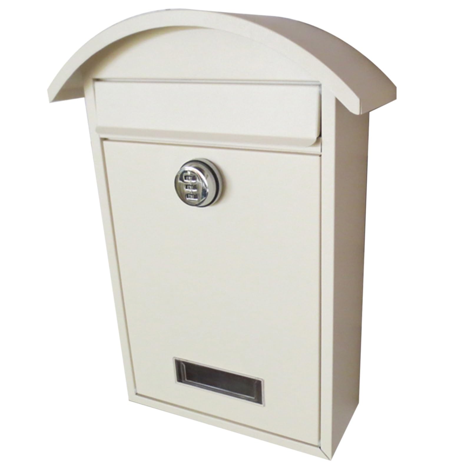 NQNFWCRJ Metal Mailbox with Combination Lock Original Top European Wall Mounted Mailboxes Outdoor Iron Decorations Wall Mounted Rainproof Letter Boxes