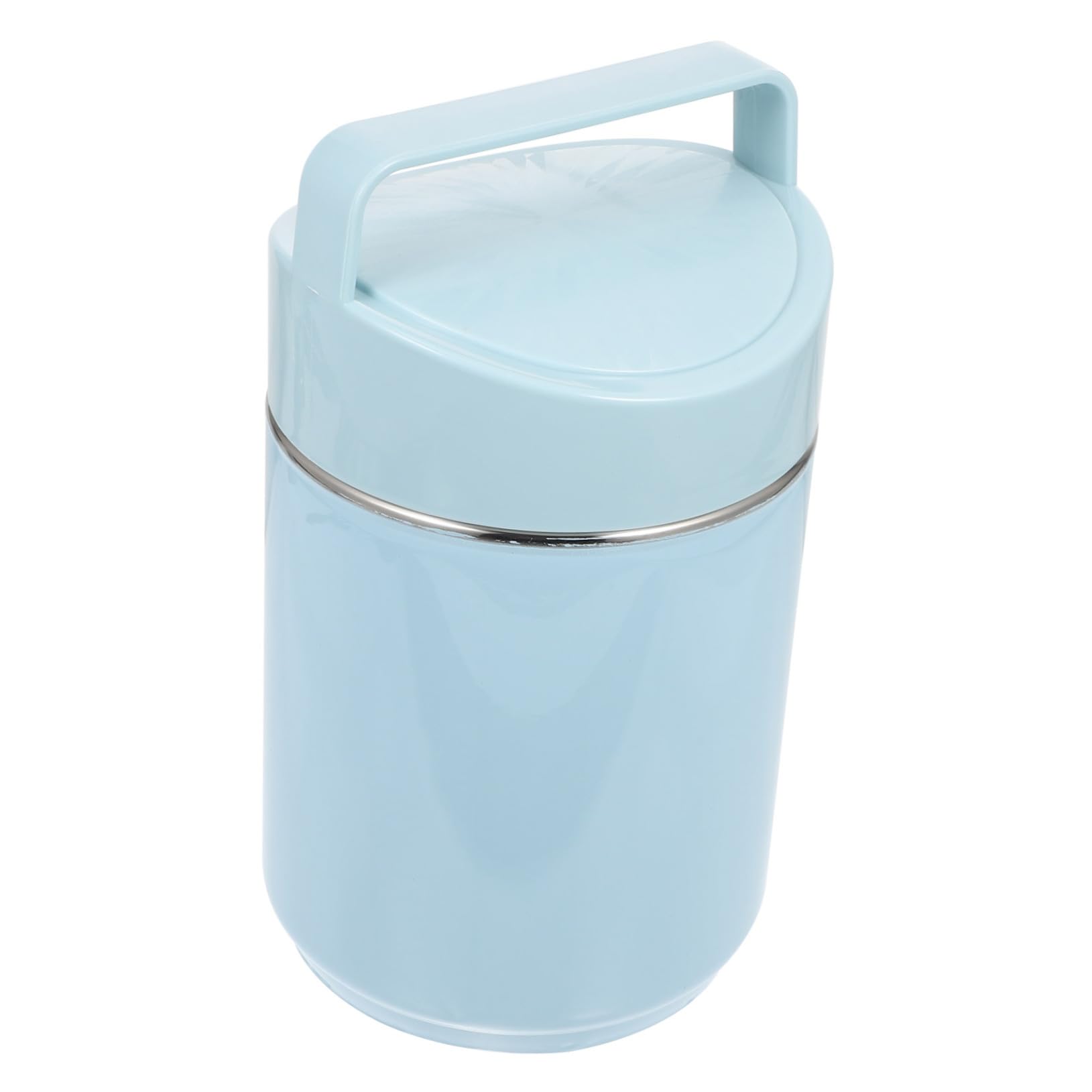 Cabilock Caja Térmica de Acero Inoxidable de 3 Capas 2l Azul | Asa Portátil y Cierre Hermético, Apta para Escuela y Viaje, Diseño Aislante para Adultos