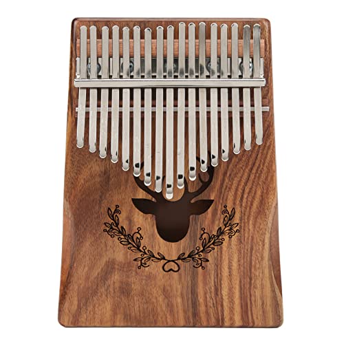 Kalimba Thumb Piano, 17 Keys Acacia Finger Piano Portable 17 Keys Thumb Piano Exquisite Wood Kalimba with Tune Hammer, Musical Instruments for Kid Adult Beginners Professional