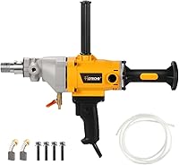 Hoteche 1700W Diamond Core Drilling Machine - Variable Speed Wet/Dry Rig, 120mm Capacity, 1-1/4" Thread for Concrete, Masonry, Stone