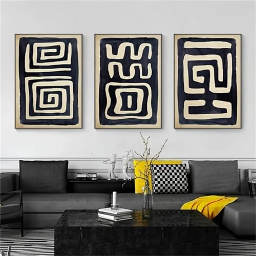 Décoration de chambre moderne : triptyque calligraphique encadré - 2