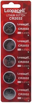 Loopacell 2032 Battery CR2032 Lithium 3v 1 Pack of 5