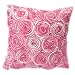 Oops!! (Single) Two Tone 3d Bouquet of Pink Roses Throw Cushion Cover/pillow Sham Handmade By Satin and Thai Silk for Decorative Sofa, Car and Living Room Size 16 X 16 Inches. On Sell with Complimentary