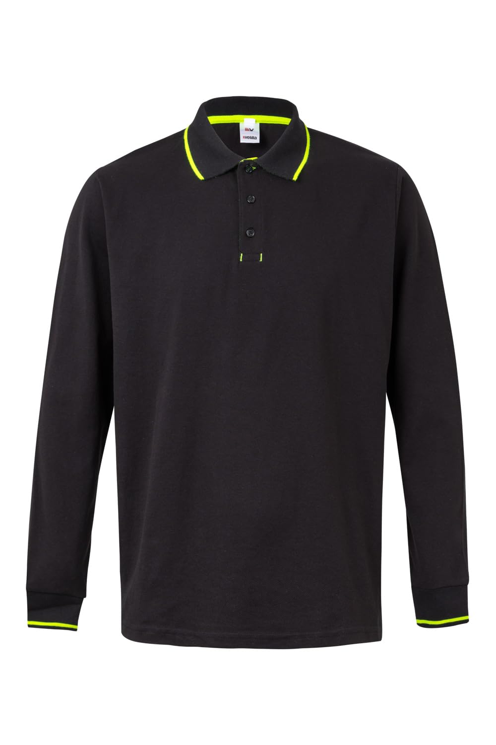 Polo bicolore Velilla 105515 manches longues pour rester visible et protégé en taille L