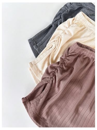 Women's 6 Piece Knitted Pajama Set Sleeveless Crop Cami Top and Slit Ruched Shorts Pj Set Bow Lounge Set Sleepwear4