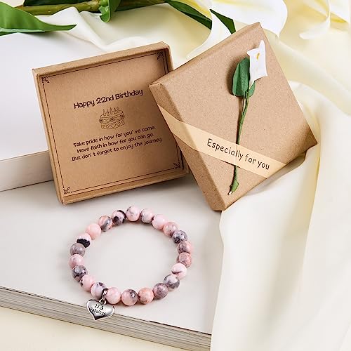 Image of MIXJOY Happy Birthday Gifts for Women, Birthday Braided Beads Bracelet Gifts for Turning Age Daughter Granddaughter Niece