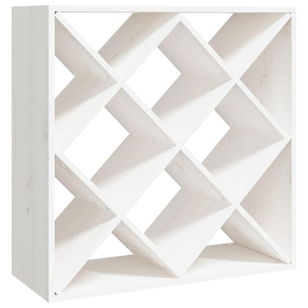 vidaXL Armoire à Vin Porte-Bouteilles Étagère à Vin Range-Bouteilles Meuble de Rangement Maison Intérieur Blanc 62x25x62 cm Bois de Pin Massif