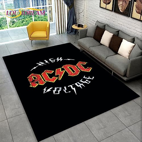 EGGPOD ACDC Rock Band Bereich Teppich Groß, Teppich Teppich Für Zu Hause Wohnzimmer Schlafzimmer...