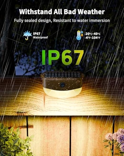 Solar Fence Lights with Remote Control 50ft,15 Multi Colors Solar Powered Outdoor Step Lighting,IP67 Waterproof Led RGBYW Colors Lamp for Outside Fence/Deck/Backyard/Stair Railing/Wall/Patio/Pool