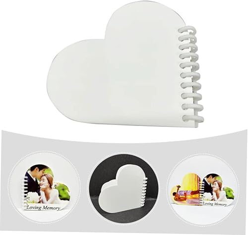 Miniatura 2 de Abaodam Marco de fotos en forma de corazón sublimación libro de fotos DIY artesanía sublimación marco de imagen banco libro de recortes corazón