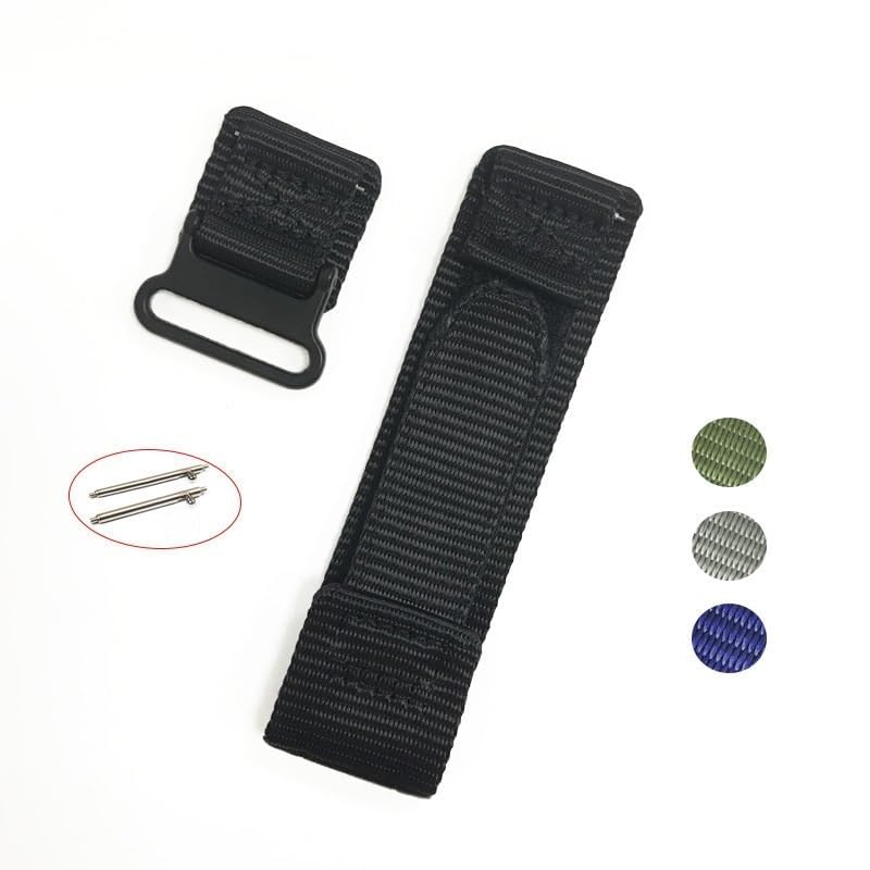 Generico Cinturino Orologio Nylon Traspirante, Sgancio Rapido | Fibbia Universale Da 22 Mm In Acciaio Inossidabile, Lavabile E Resistente (Gray 22mm)