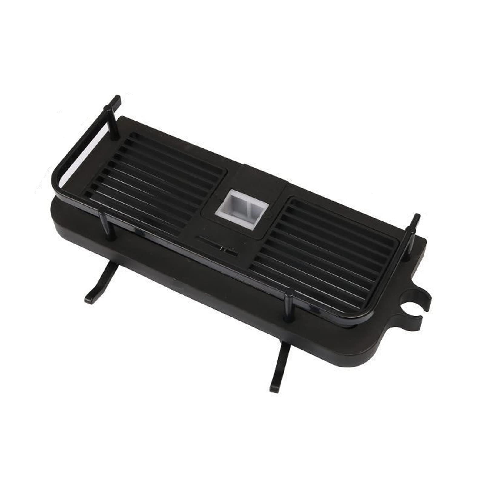 Estante de ducha ajustable, sin taladro, para jabón y champú, estante colgante con ganchos para barra de ducha del hogar, diseño cuadrado negro