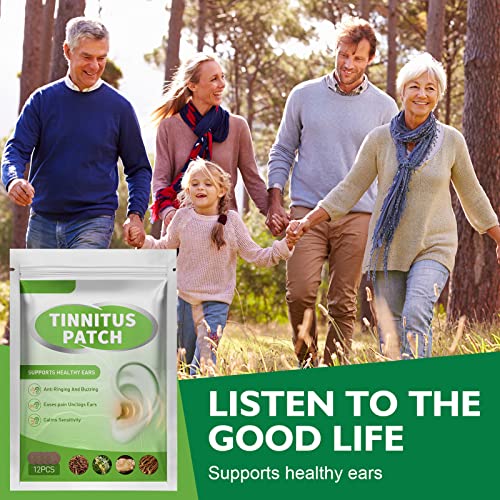 Tinnitus Relief For Ringing Ears, 24Pcs Ear Ringing Relief Patches, Effective Tinnitus Treatment With Natural Herbal Formula. Relieves Earaches, Improves Hearing And Boost Blood Circulation #TOP6
