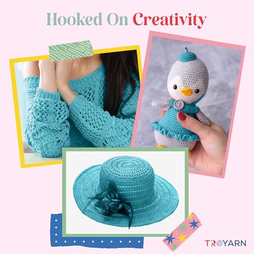 Image of Yarn for Crocheting & Knitting - 4 Skeins (4x383 Yds) (105376 - Aquarium) Crochet Yarn - 100% Microfiber Acrylic Yarn - Knitting Yarn for Craft Projects