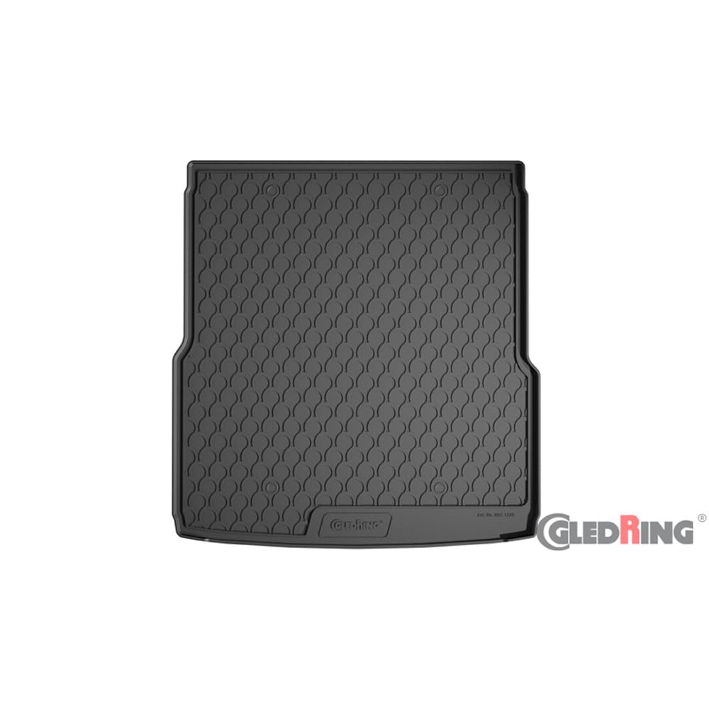 Gledring Rubbasol (Gummi) Kofferraumwanne kompatibel mit Skoda SuperB IV (NZ5) Kombi 2024- (Höhe variabele Ladeboden), Schwarz