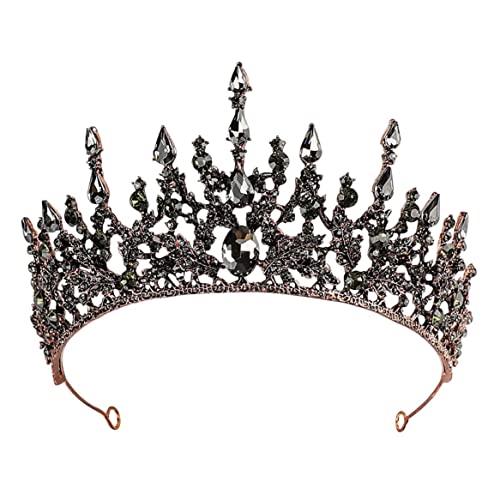 Corona negra para mujer perfecta en desfiles de graduación y novias