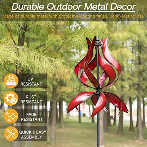 Cyan Oasis GARDEN WIND SPINNERS Large Outdoor Metal Wind Spinners thumb #1