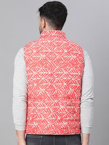 Image of oxolloxo Men's Aztec Print Zip Lined Sleeveless Reversible Quilted Jacket