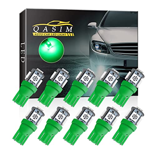 10 Lampadine LED T5 W3W Verde Per Auto - Sostituzione Luci Cruscotto, 12V, 160LM, 0.7W - Foto 3
