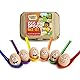 KreativeKraft Eierlaufen Kindergeburtstag Spiele Set, Plastik Eier Spielzeug Löffel Set, Outdoor Spiele für Kinder und Erwachsene