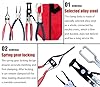 Set 4Pcs electrical connector disconnect tool,Fuel Line Pliers,9" Fuel Filter Caliper,electrical disconnect pliers for cars,Hose Pipe Clamp Clip #5
