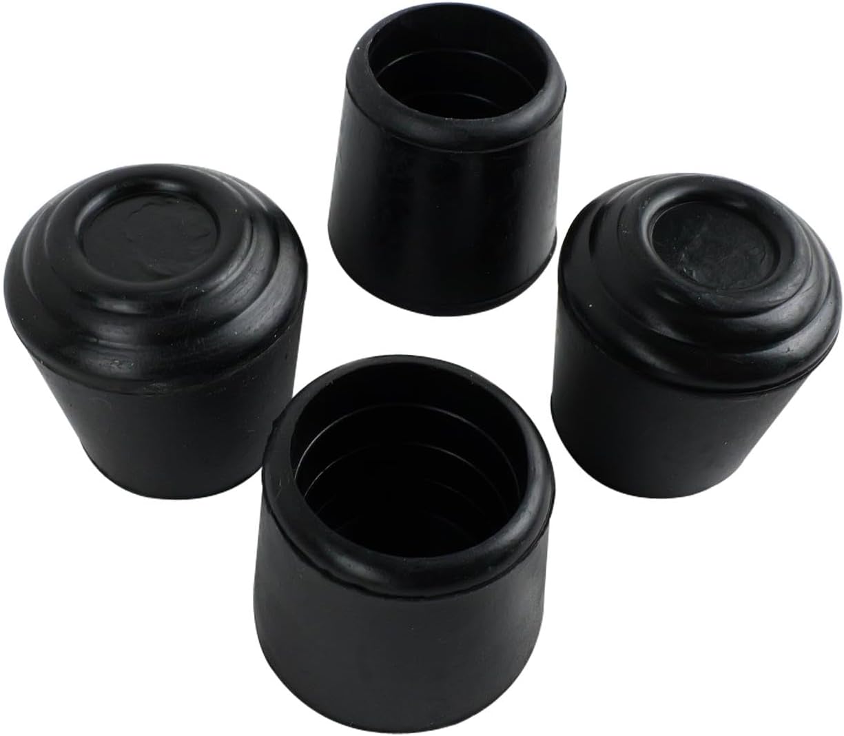 SOFTTOUCH 4440795N 1 1/8 Inch Rubber Folding Metal Chair Leg Cap Replacement, Black, 1-1/8\