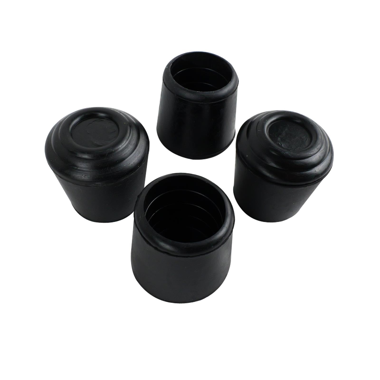 SOFTTOUCH 4440795N 1 1/8 Inch Rubber Folding Metal Chair Leg Cap Replacement, Black, 1-1/8\