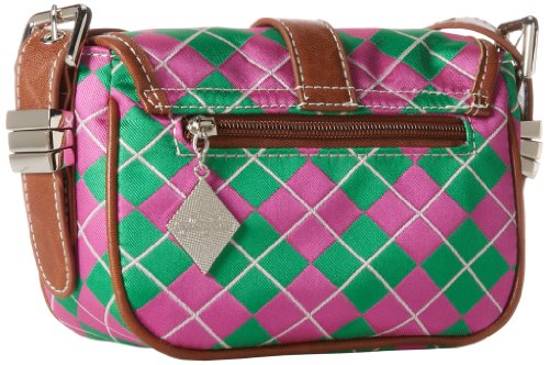 Sydney Love Argyle Across The Body, Pink/Green #TOP1