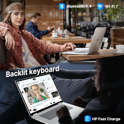 Image of HP OmniBook 7 Flip 2-in-1 16 inch OLED Touch Laptop, Intel Core Ultra 7 258V, 32GB LPDDR5X, 1.5TB Storage(512GB SSD+1TB Docking Station Set), Intel Arc Graphics, Wi-Fi 7, Copilot+ PC, Win 11, Silver