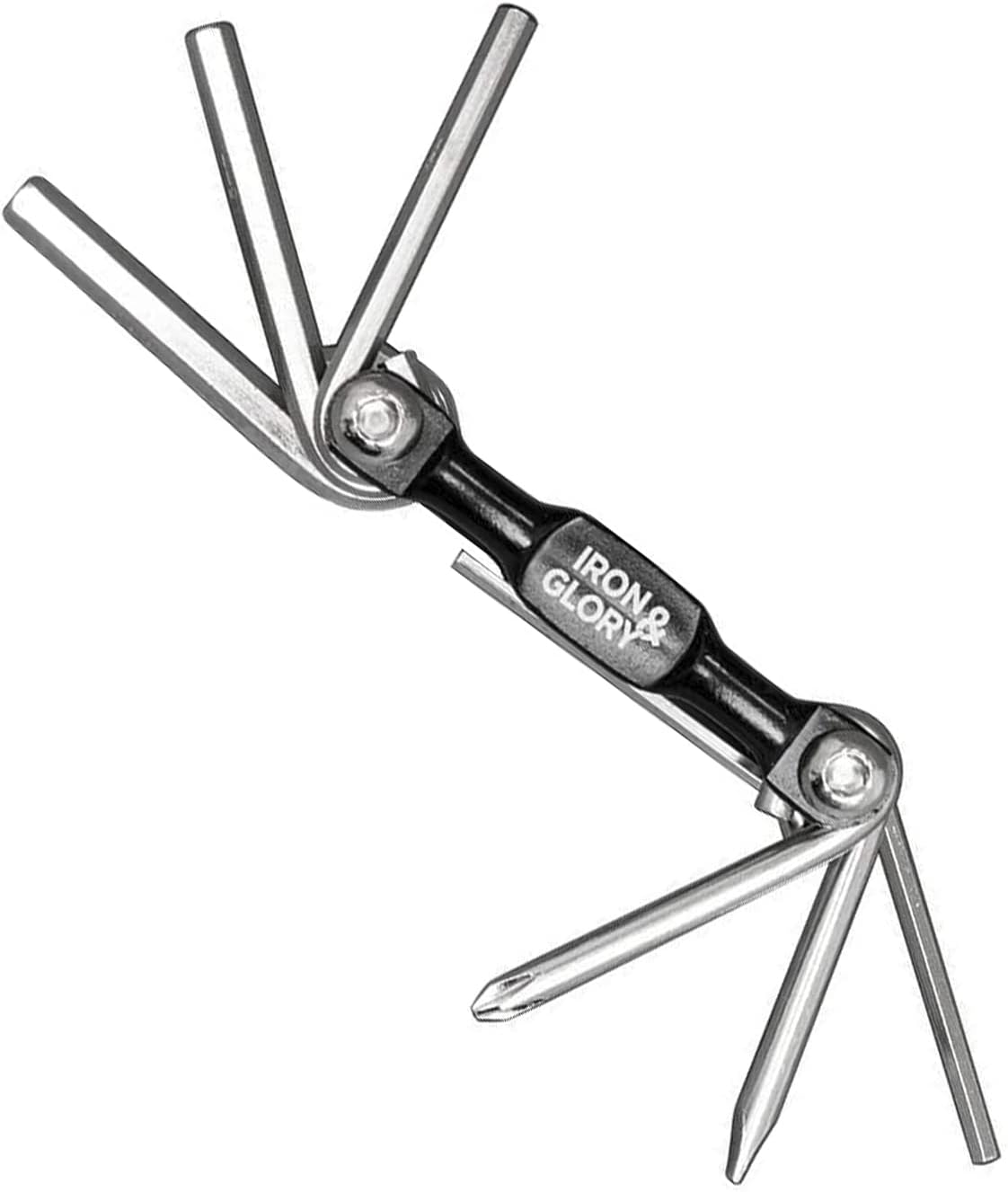 Bike MultiTool 7 Piece Bicycle Repair Tool Kit with Hex Wrench, Crosshead