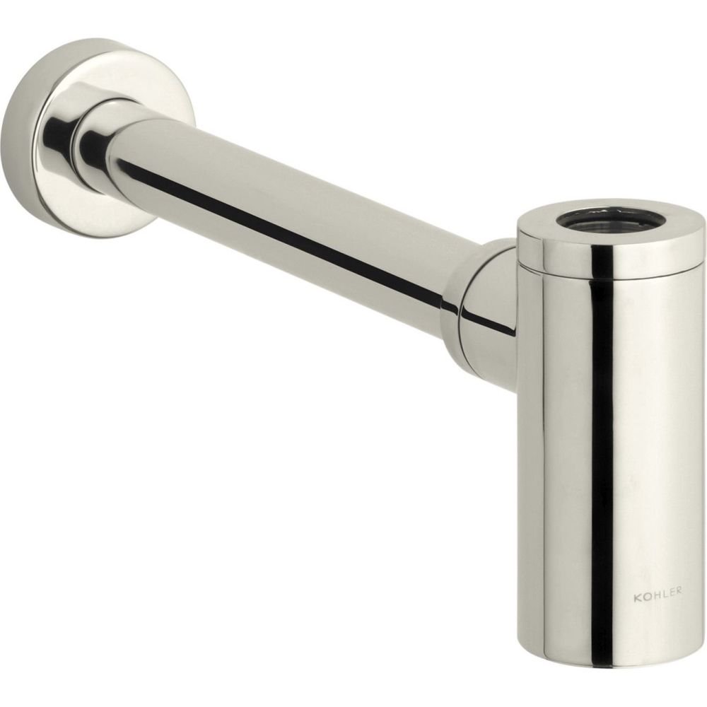 Kohler K-9033-SN 1-1/4 Inch Contemporary Round Bottle P-Trap