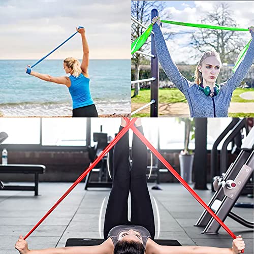 Kaimex-Resistance-Bands-Exercise-Bands-Workout-Bands-Elastic-Bands-Stretch-Bands-Physical-Therapy-Tension-Bands-Fitness-for-Women-Working-Out-Yoga-5-Pack