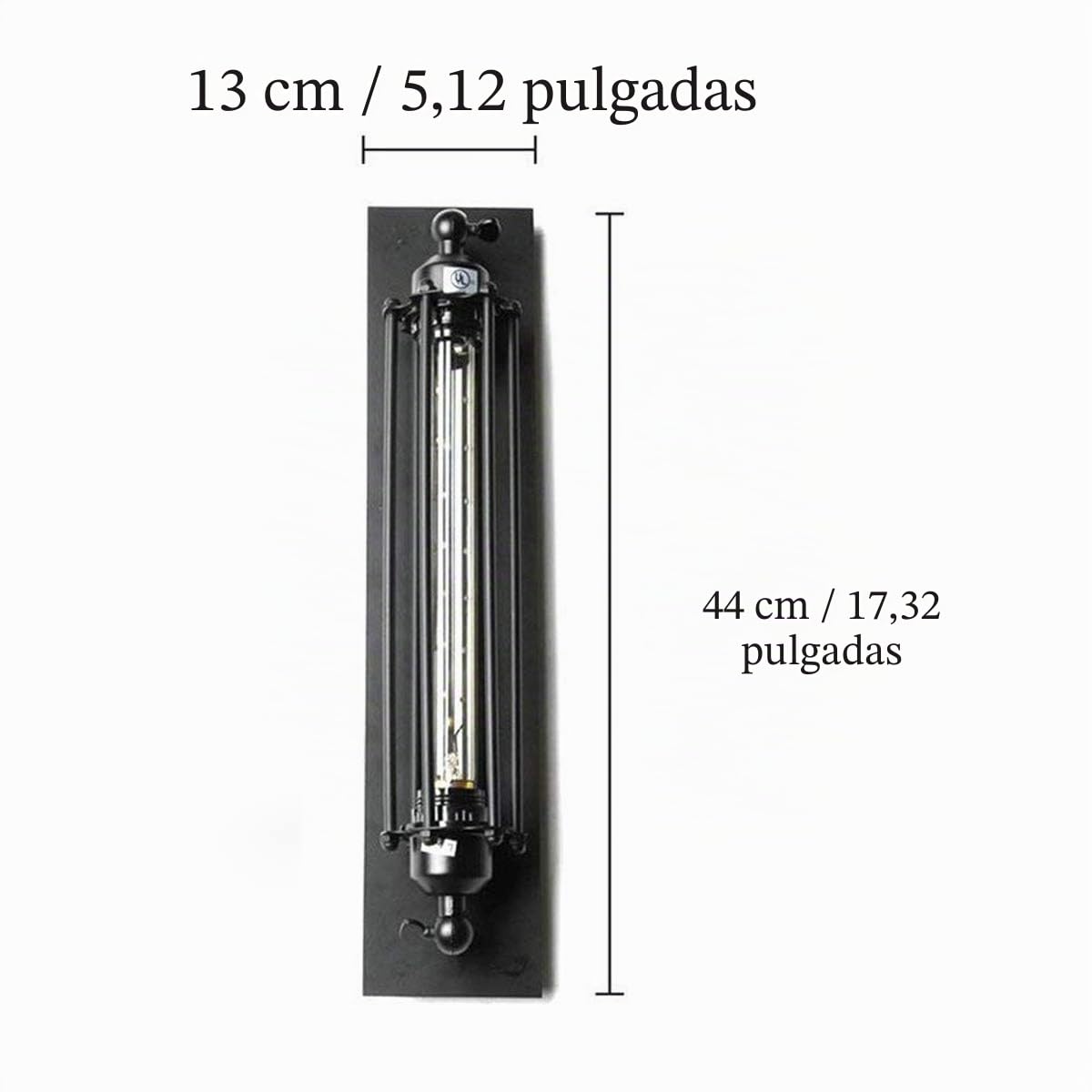 Pauwer Juego de 2 apliques de pared vintage para interior con jaula de alambre, estilo retro (incluye dos bombillas de prueba)