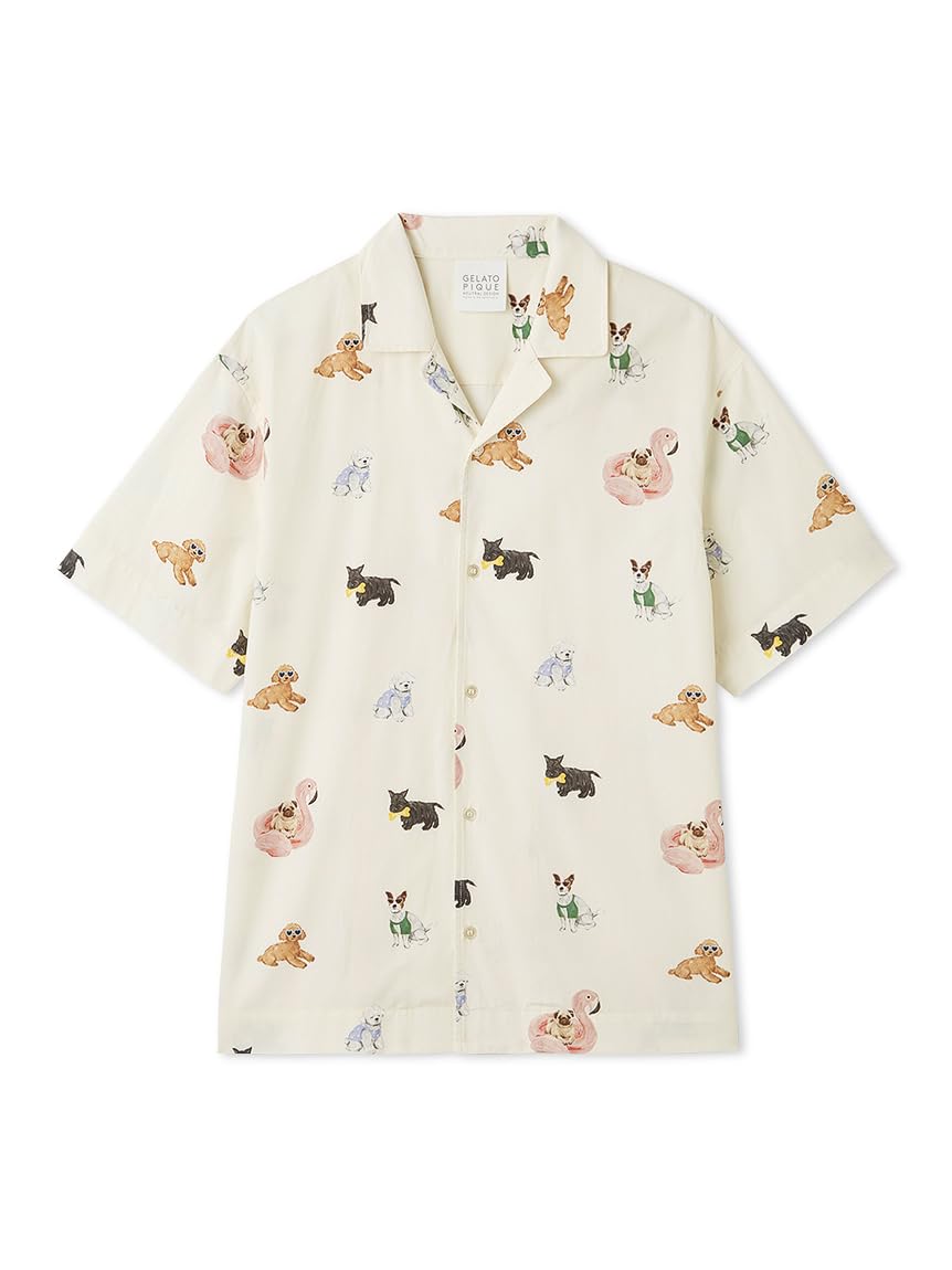 Amazon.co.jp: [ジェラート ピケ] UNISEX SUMMER DOG総柄シャツ