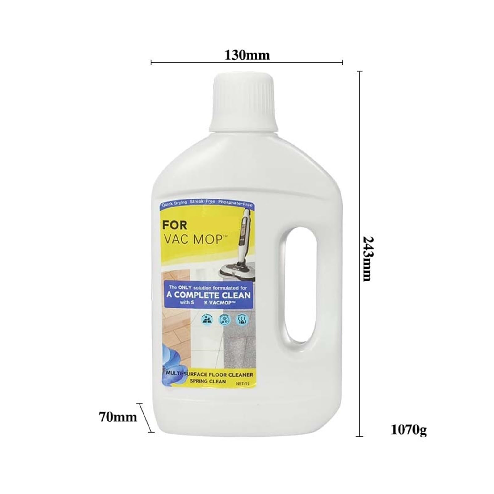 Paquete De 3 Recambios Limpiador Suelos Multisuperficie 1L, Aroma Primaveral, Compatible Con Shark Vac Mop, Sin Rayas, Secado Rápido, Sin Fosfatos Para Madera, Baldosas, Laminado