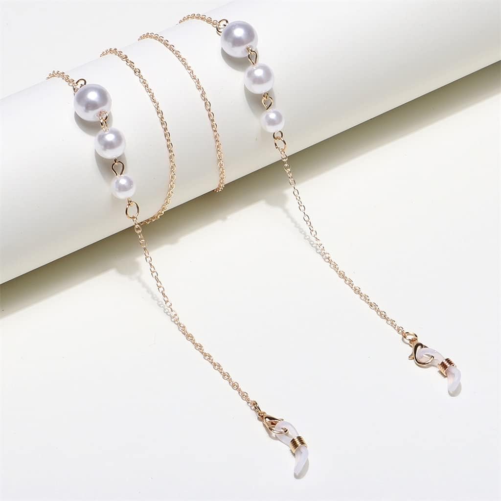 Fashionable Handmade Small, Medium and Large High-Gloss Pearls Eyeglass Chains