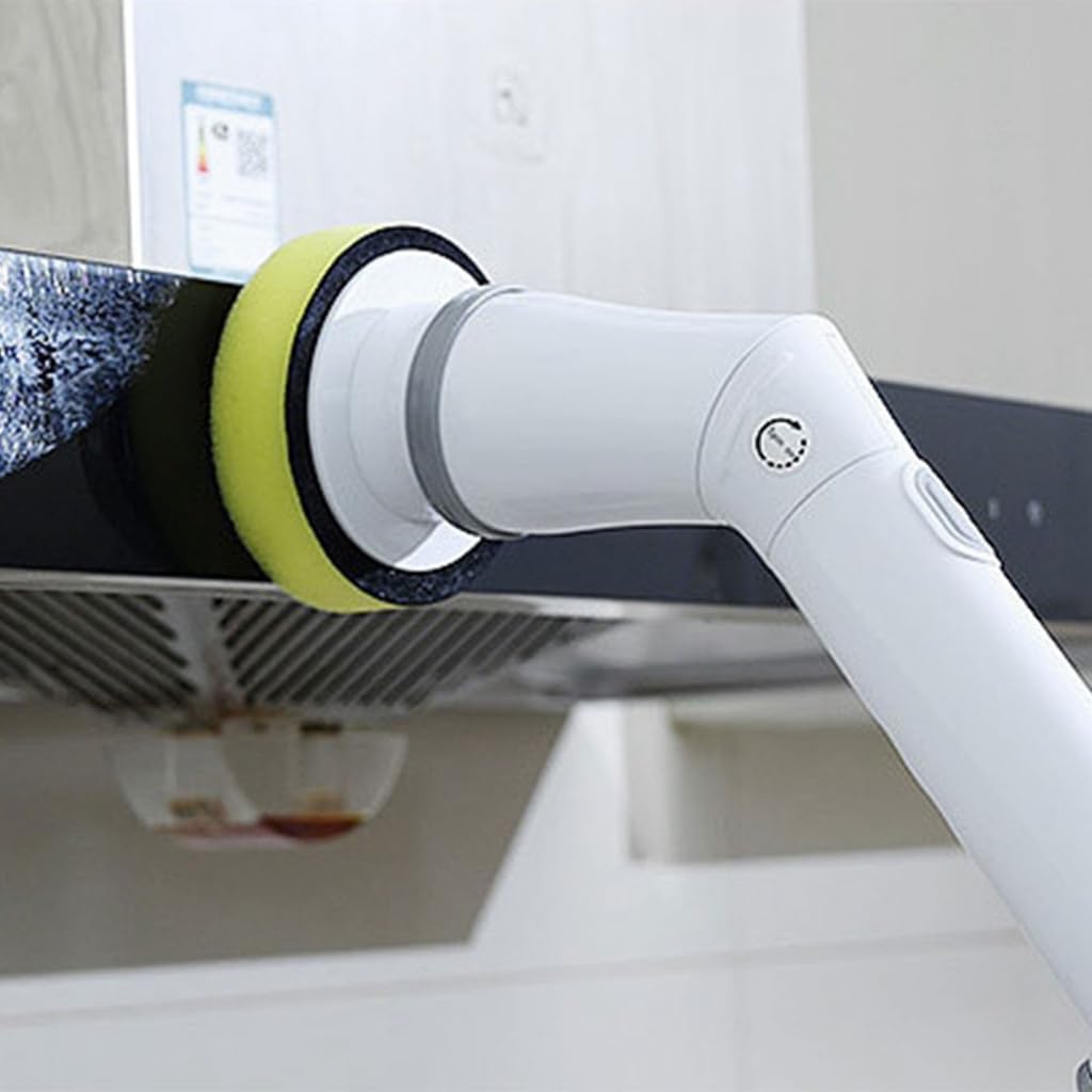 Cepillo de limpieza eléctrico giratorio con 6 cabezales de cepillo de repuesto
