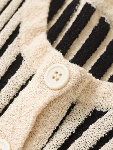 French Fashion Women's Striped Knitted Sweater Sleeveless Vest Sweater Minimalist Retro Top Women's Clothing3