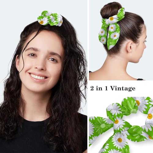 Image of Colored Butterflies Scrub Caps Women, Adjustable Working Cap with Button, Surgical Caps with Bow Hair Scrunchy