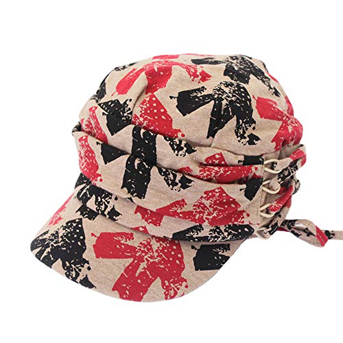 SINLOOG Novel Dad Hat, Pleated Drawstring Knitted Trucker Cap Unisex Lovers Outdoor Baseball Cap