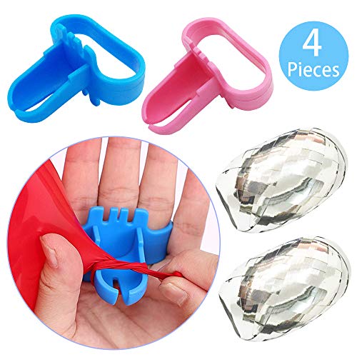 Bonropin 2 Pieces Balloon Tying Tool with 2 Rolls 32Ft Ribbon Party Tieing Knot Supplies,Great for Helium Tanks, Balloon Arches, Knotting Faster and Save Time