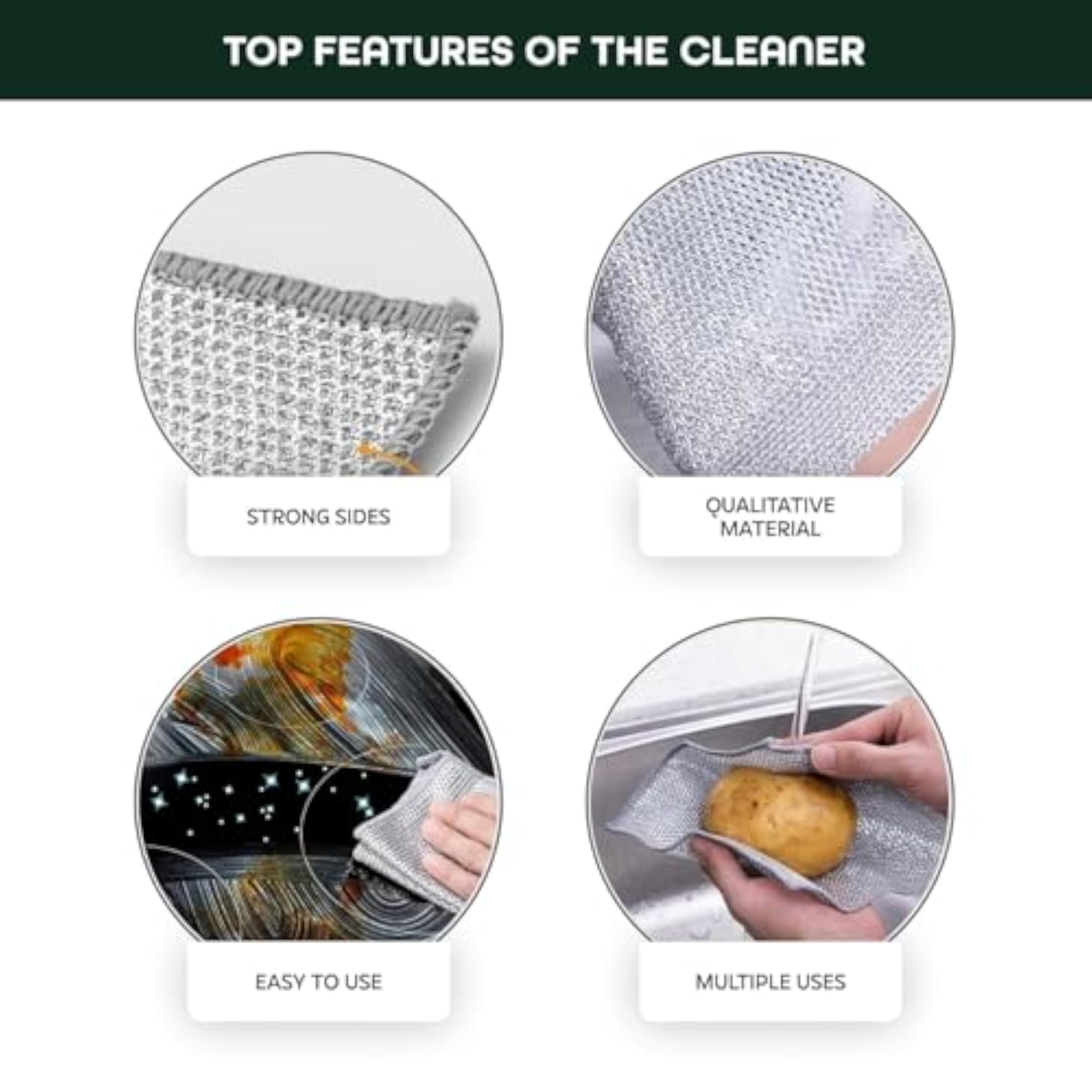 Mesh Reusable Dish Wire Cloths for Kitchen Cleaning
