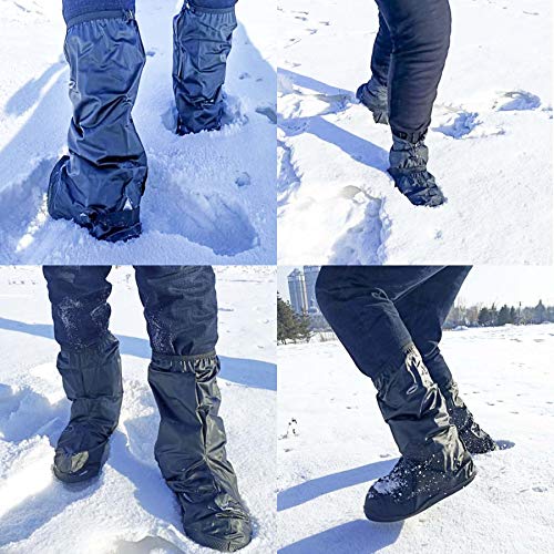 Djzssxlw Rain Snow Waterproof Shoe Covers Motorcycle Boots Women Men Black (3Xl) #TOP6