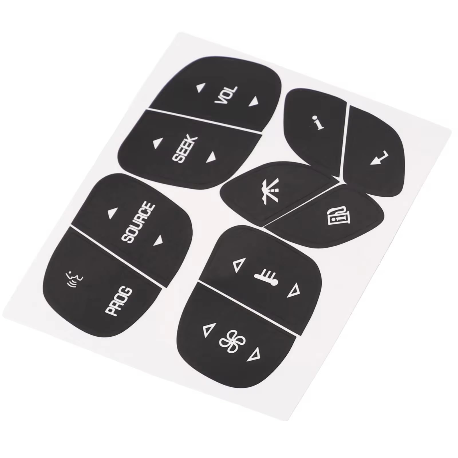 Dash Button Sticker Compatible with Chevrolet for Trailblazer 2004 2005 2006 2007 2008 2009 Car Steering Wheel Control Button Decal Stickers