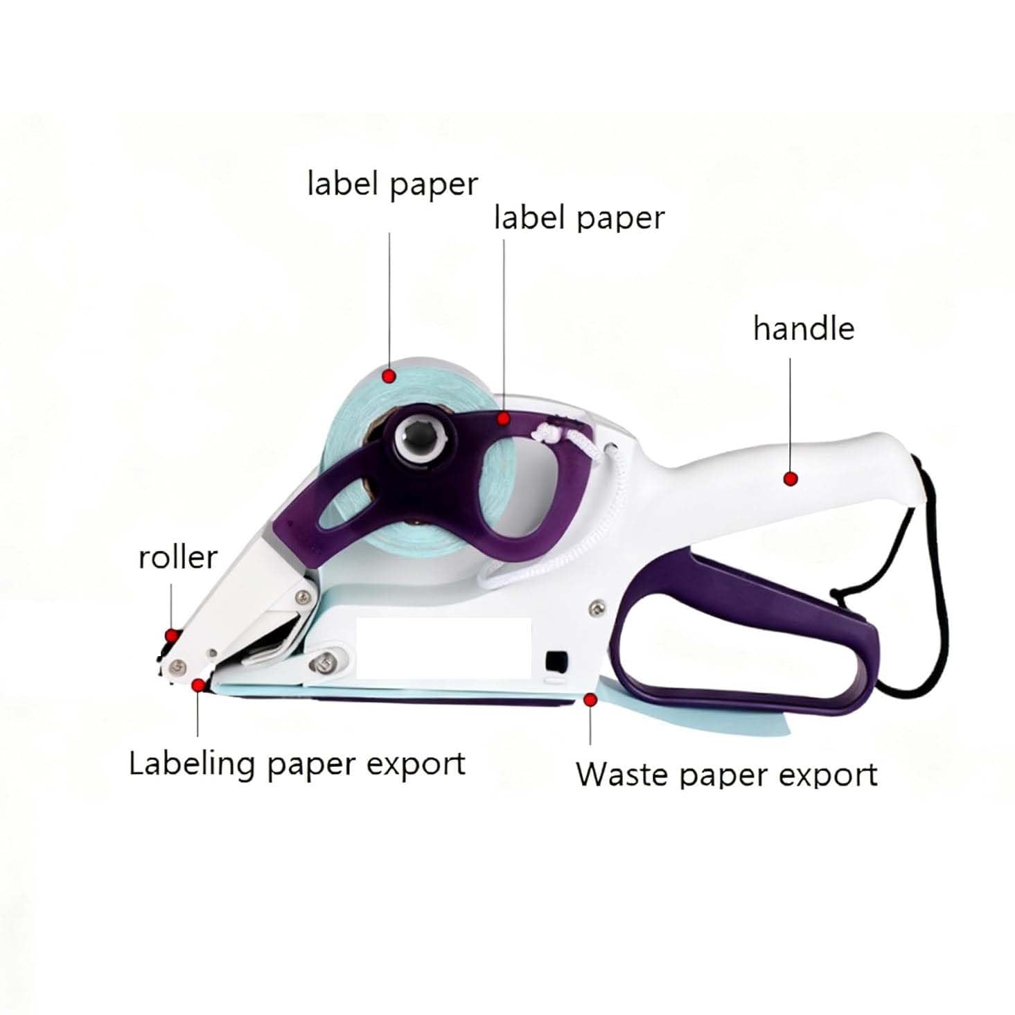 Distributeur d'étiquettes portable avec largeur et hauteur réglables, léger et portable pour la vente au détail, le supermarché et l'entrepôt