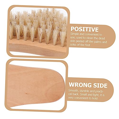 minkissy 1Pc Escova De Pó De Unha Escovas De Corpo Escova De Dedo De Madeira Escova De Cerdas De Mad